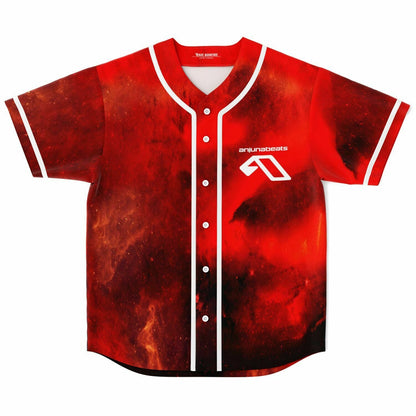 Anjunabeats Deep Red Cosmic Nebula Rave Baseball Jersey