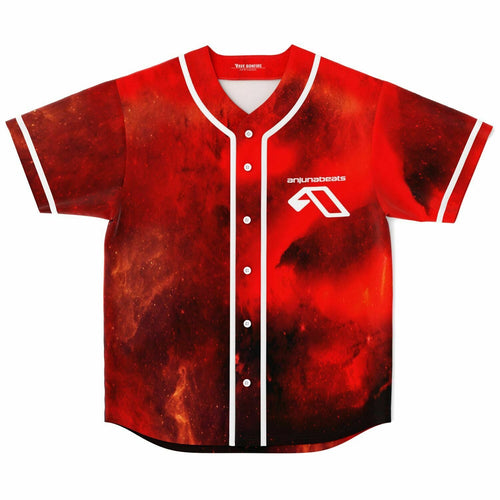 Anjunabeats Deep Red Cosmic Nebula Rave Baseball Jersey
