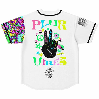 White Dense Psychedelic Rave Baseball Jersey