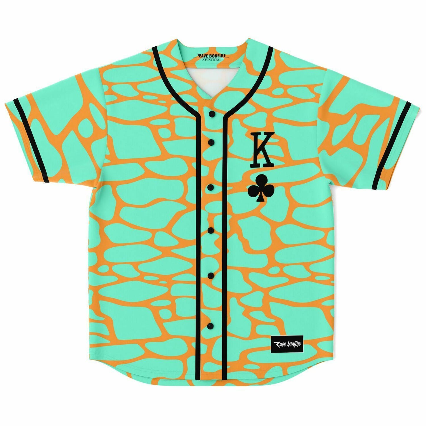 Mint Cracked Stone Rave Baseball Jersey