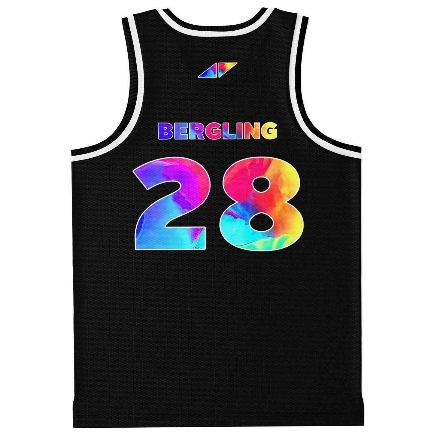 Avicii Black Body Wordmark Logo Rave Basketball Jersey