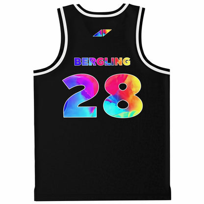 Avicii Black Body Wordmark Logo Rave Basketball Jersey