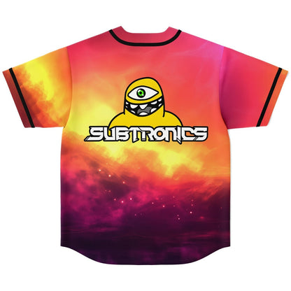 INFEKT Vivid Orange Fiery Cloudy Rave Baseball Jersey