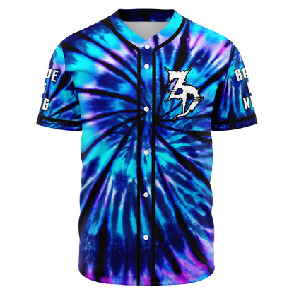 Zeds Dead Blue Spiral Tie Rave Baseball Jersey