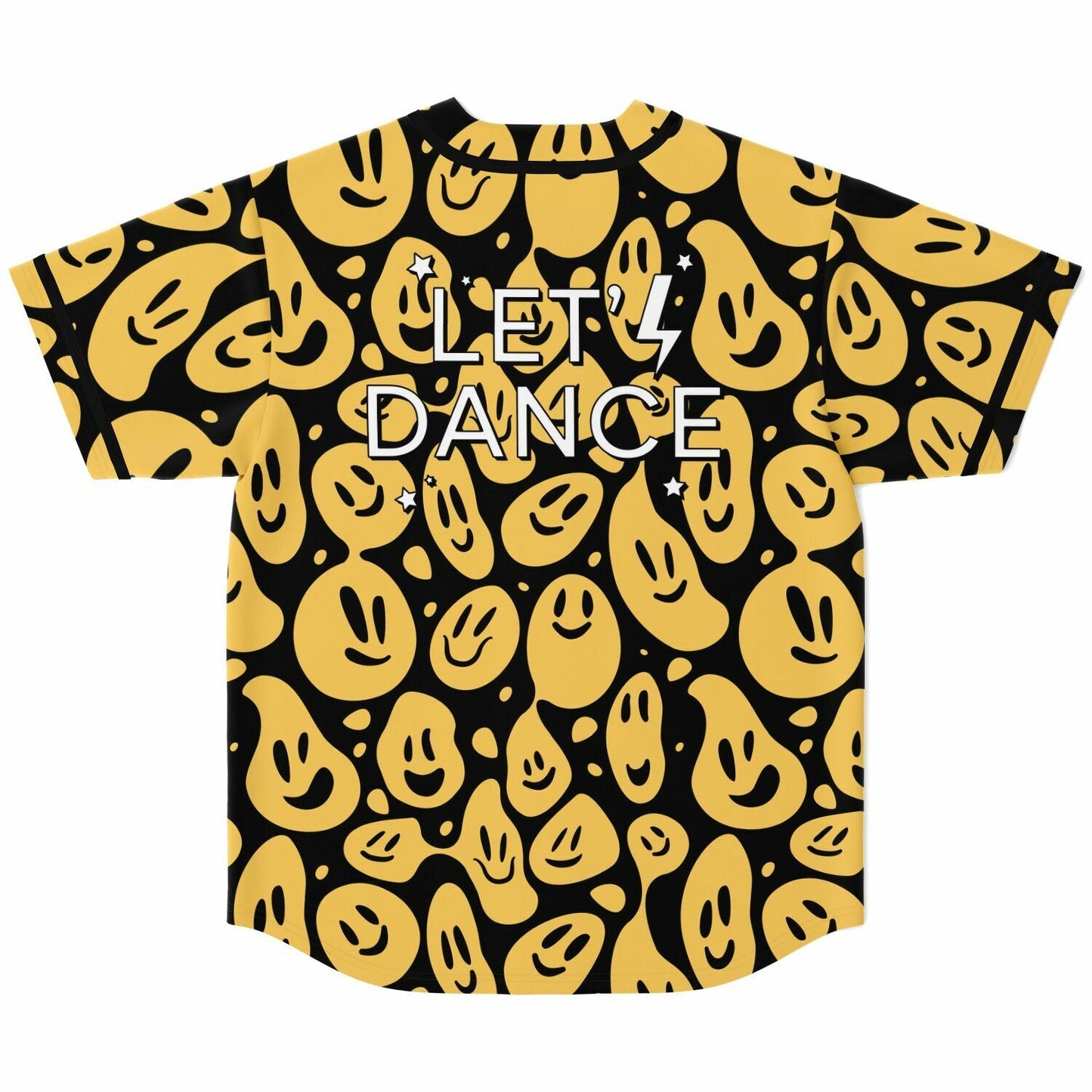 Black Trippy Melting Rave Baseball Jersey