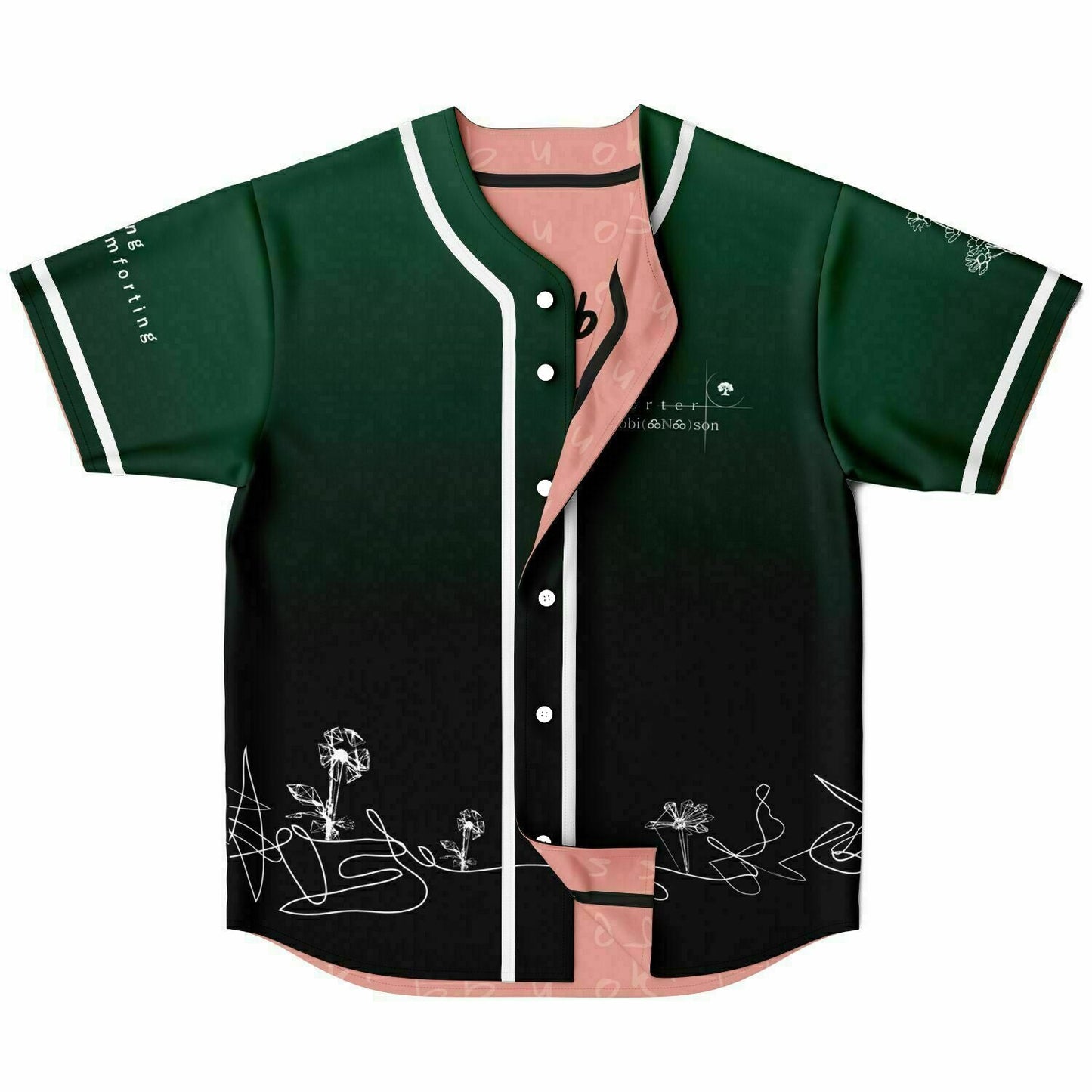 San Holo Line Art Doodle Reversible Baseball Jersey