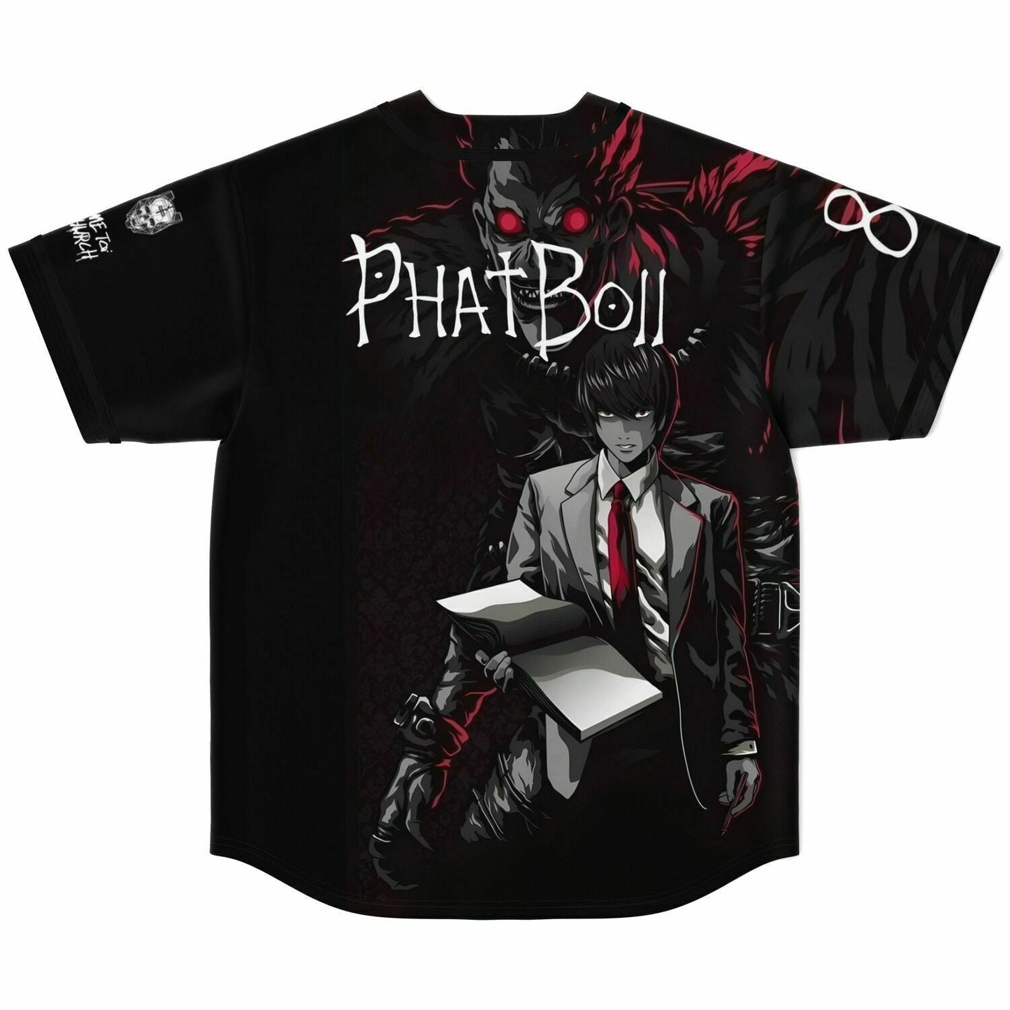 PhatBoii Black Anime Scene Rave Baseball Jersey