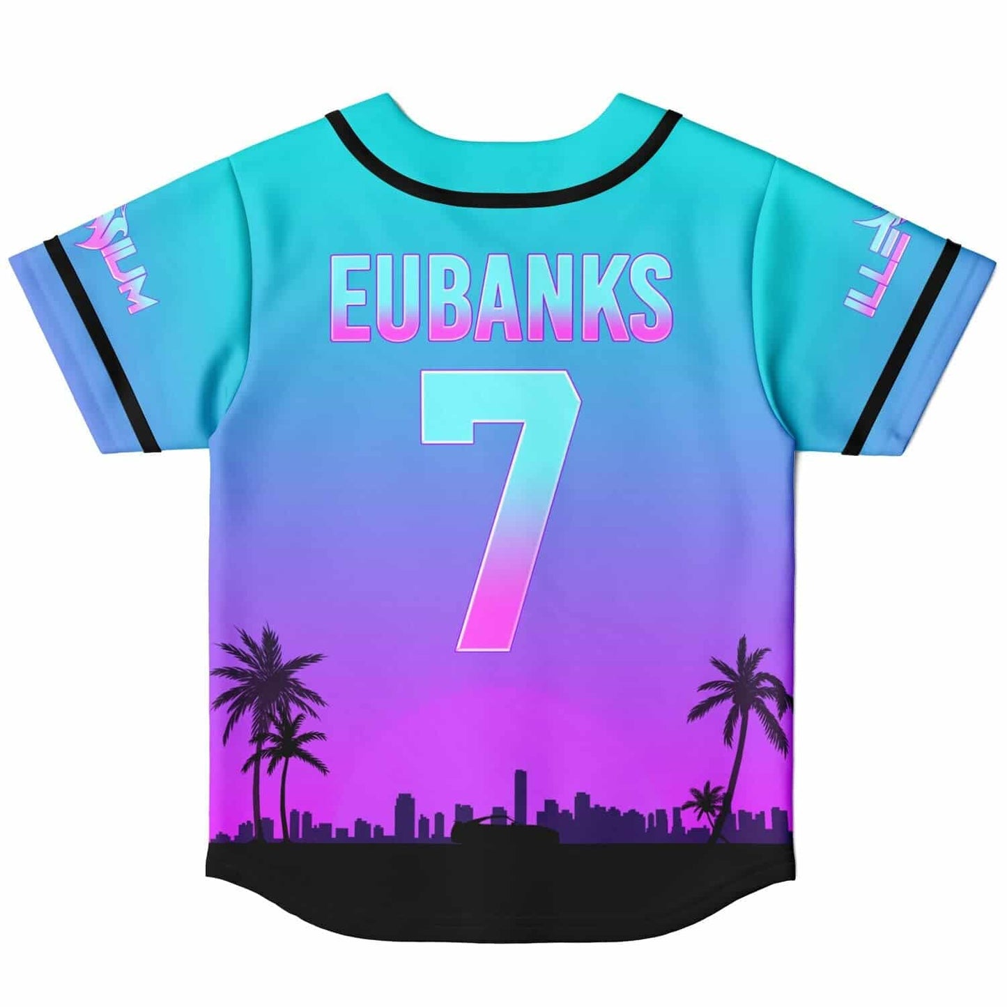 Illenium Teal Purple Phoenix Logo Rave Baseball Jersey