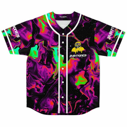 Subtronics Black Psychedelic Marbled Rave Baseball Jersey
