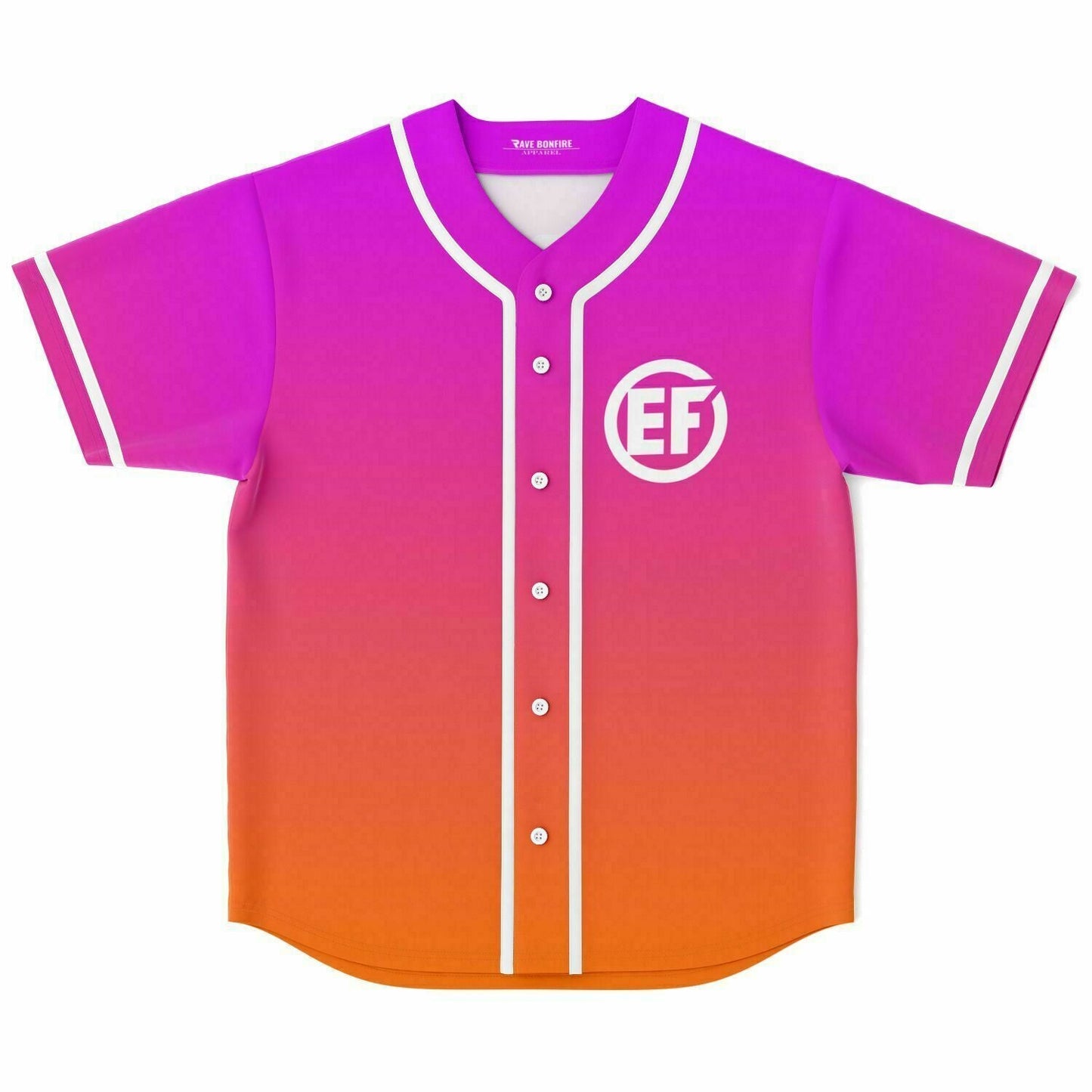 Magenta Minimal Gradient Rave Baseball Jersey