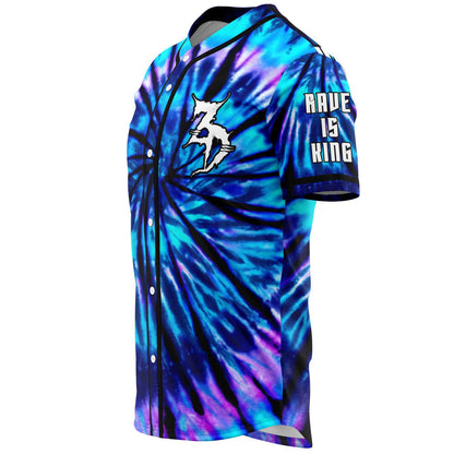 Zeds Dead Blue Spiral Tie Rave Baseball Jersey