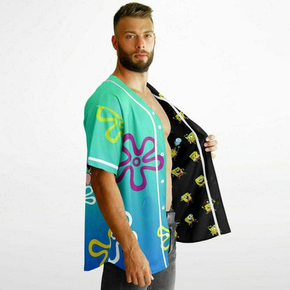SpongeBob Festy Bestie Cartoon Reversible Baseball Jersey