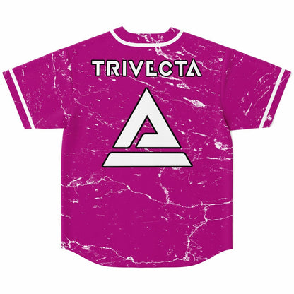 Trivecta Magenta Cracked Marble Rave Baseball Jersey
