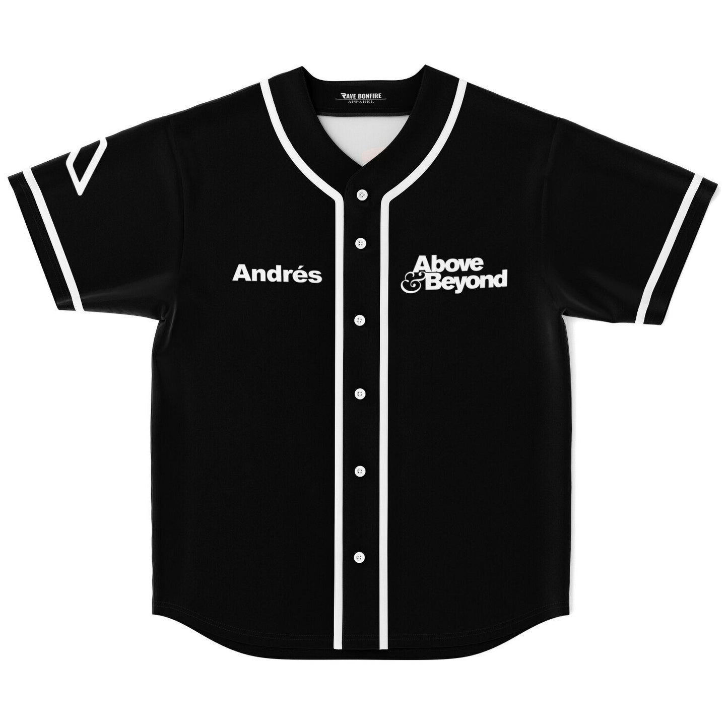 Above & Beyond Black Minimal Wordmarks Rave Baseball Jersey