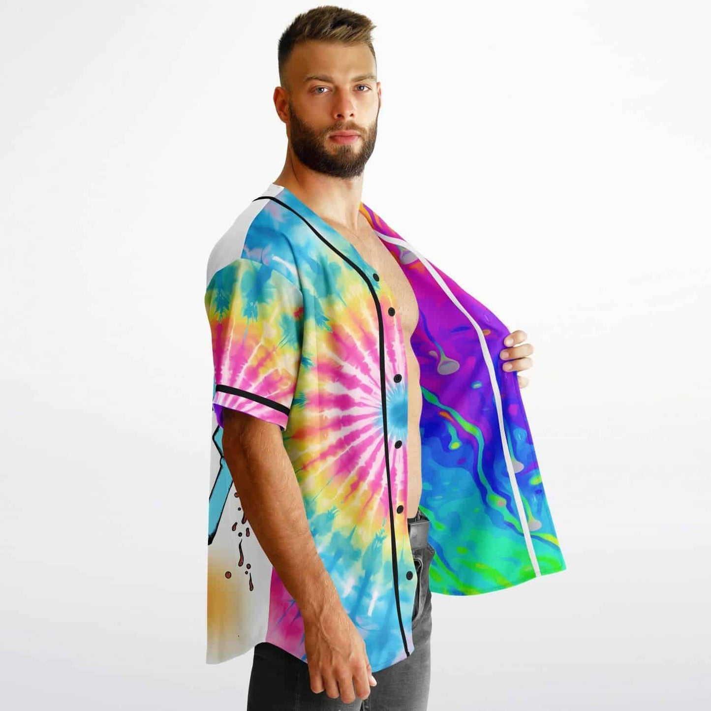 Subtronics Acid Melt Tie-Dye Reversible Baseball Jersey
