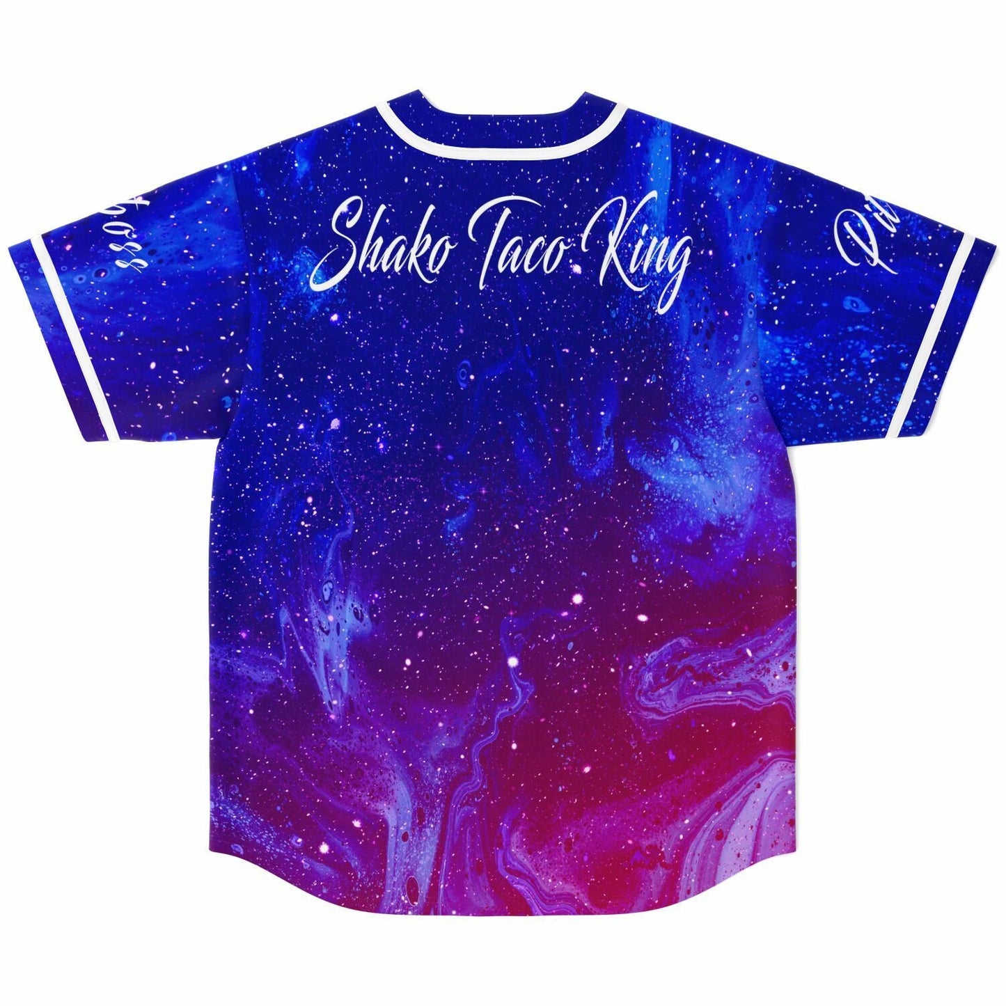 Cosmic Blue Starry Galaxy Rave Baseball Jersey