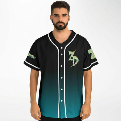 Zeds Dead Black Teal Green Creature Rave Baseball Jersey