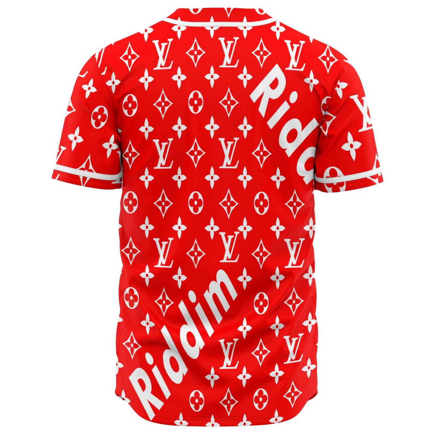 Red Louis Vuitton Rave Baseball Jersey