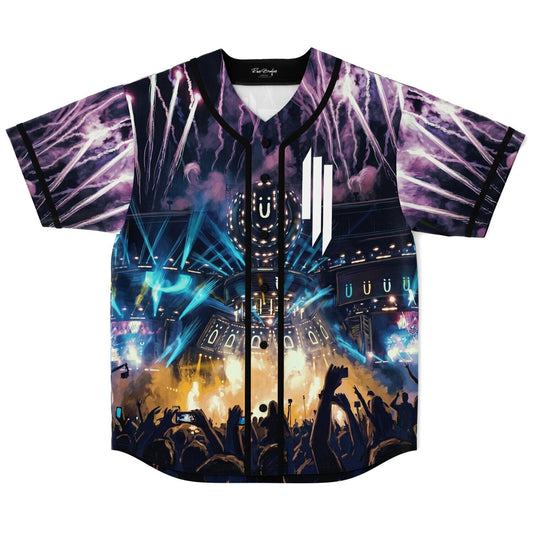 Skrillex Purple Packed Festival Rave Baseball Jersey