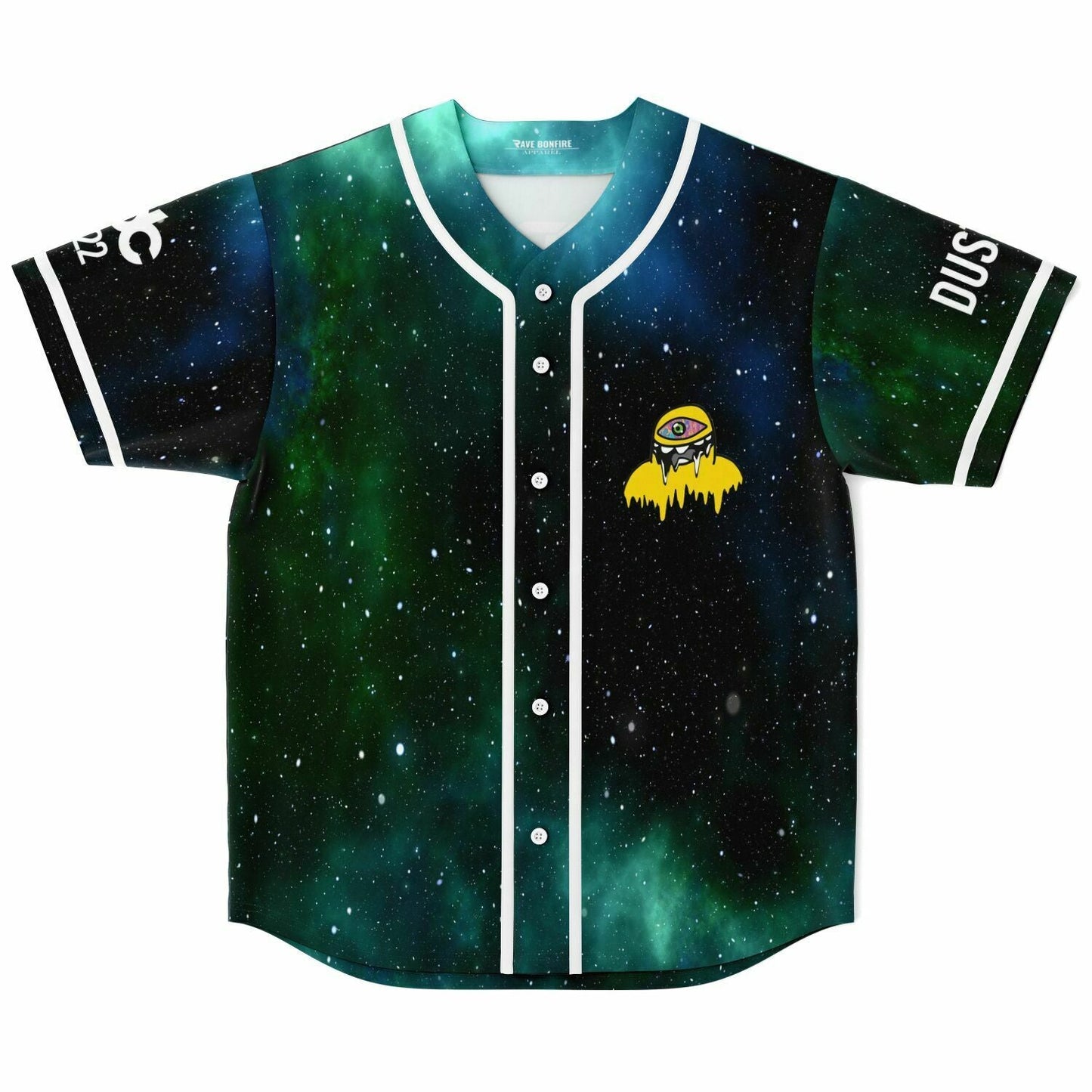 Subtronics Deep Green Cosmic Galaxy Rave Baseball Jersey