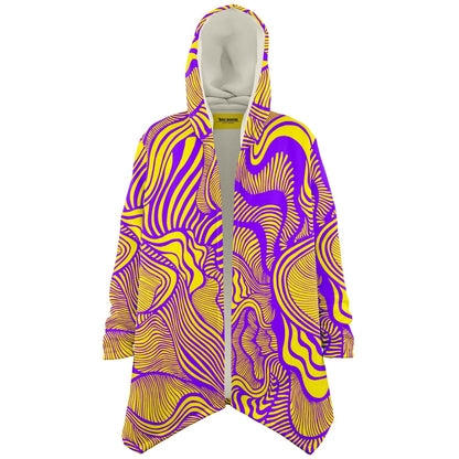 Bright Purple Swirling Contour Rave Cloak