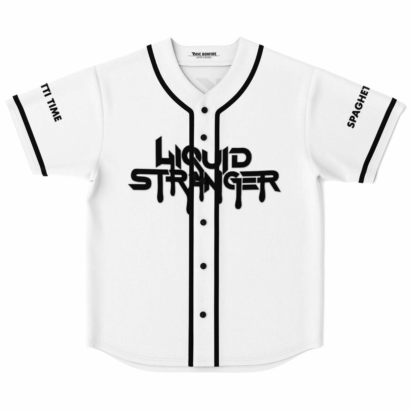 Liquid Stranger White ‘Liquid Stranger’ Rave Baseball Jersey