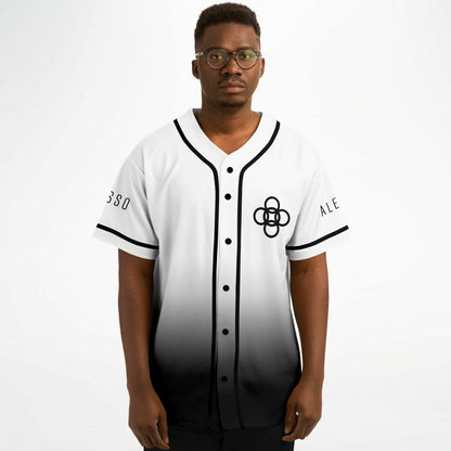 Alesso White Black Interlocking Circles Rave Baseball Jersey