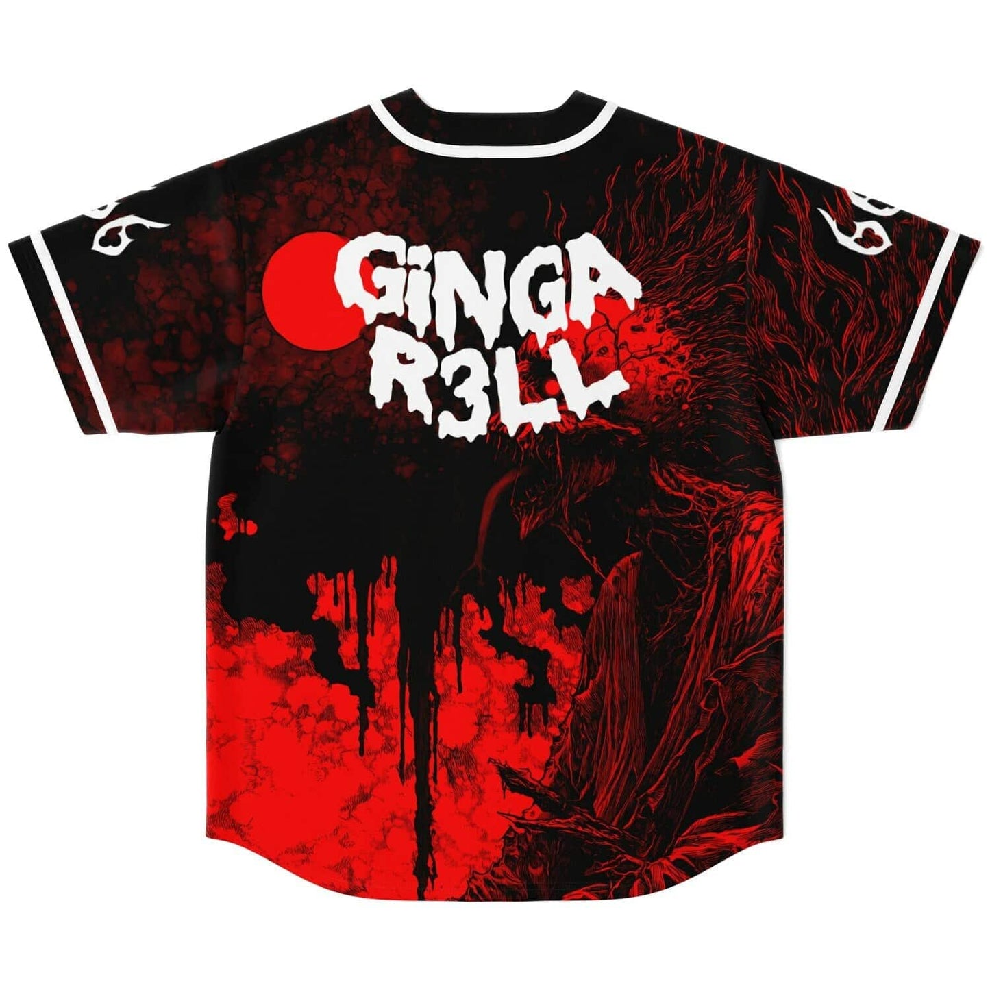 Black Blood Horror Kaiju Rave Baseball Jersey