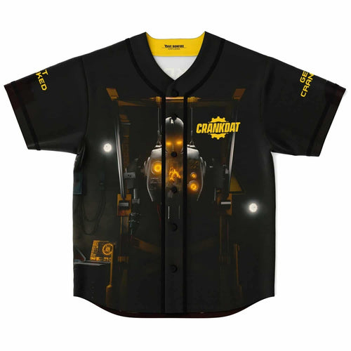Crankdat Black Cinematic Robot Rave Baseball Jersey
