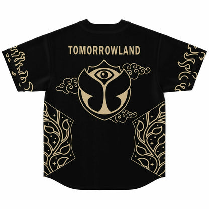 Tomorrowland Black Butterfly Eye Rave Baseball Jersey