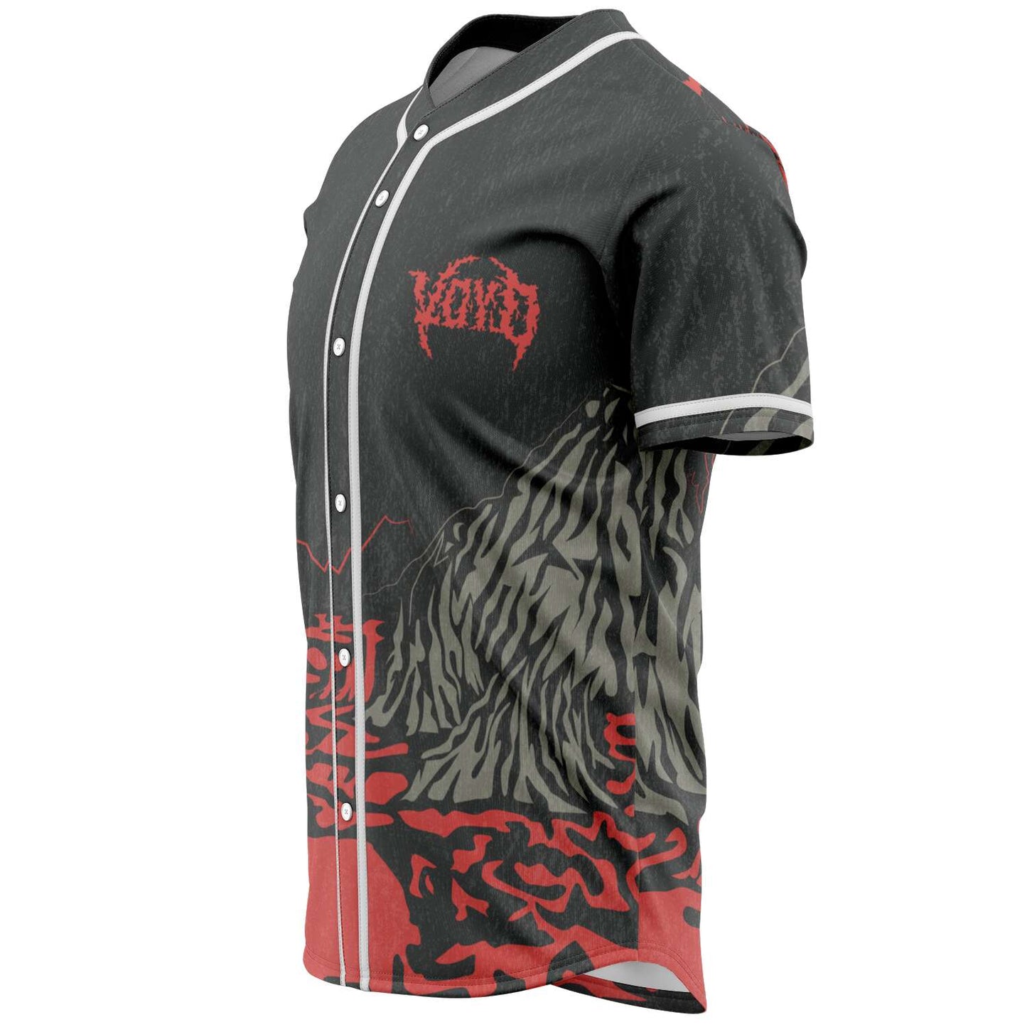 Svdden Death Charcoal Grey Hooded Grim Rave Baseball Jersey