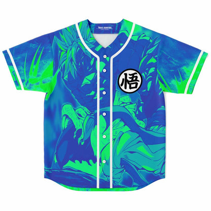 Blue Neon Dragon Ball Rave Baseball Jersey