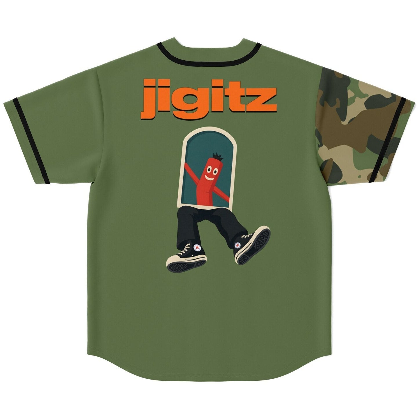jigitz Olive Rave Baseball Jersey