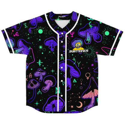 Subtronics Black Glowing Psychedelic Rave Baseball Jersey