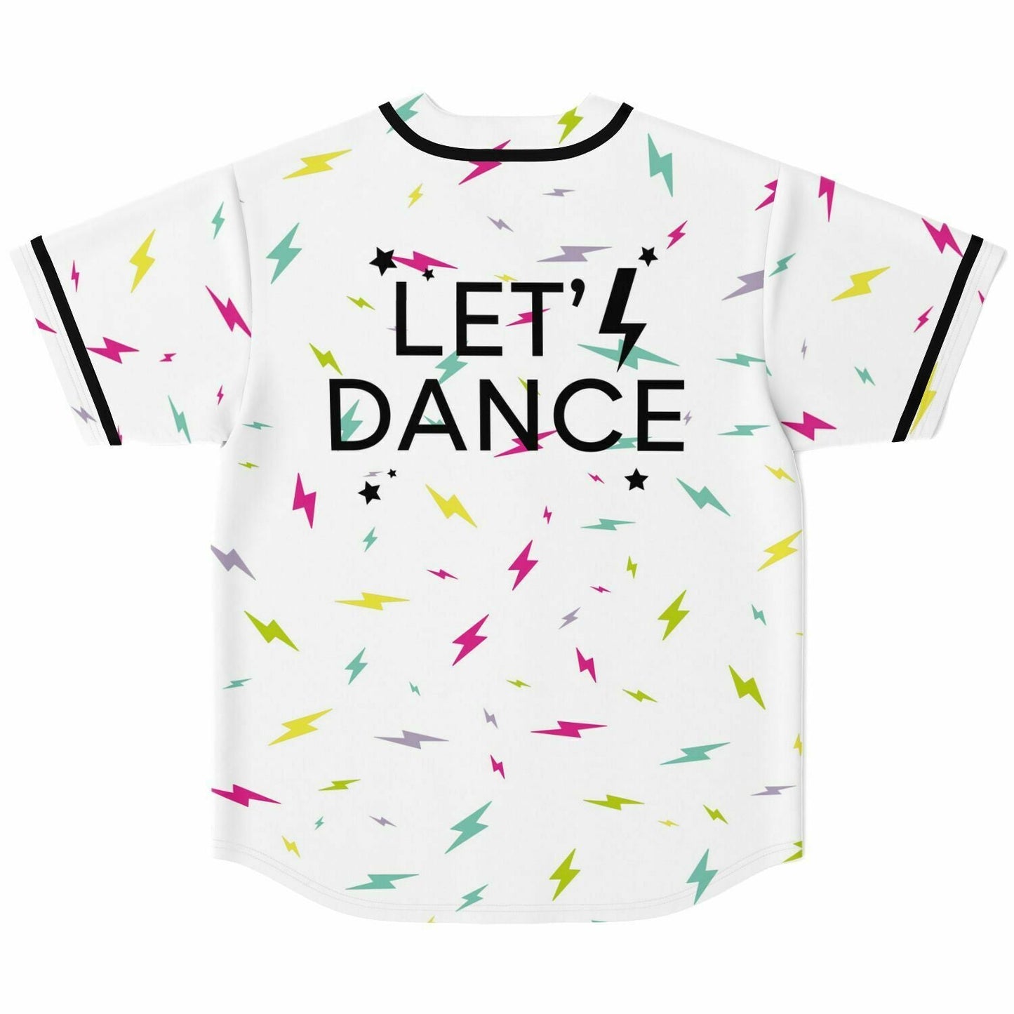 Tiësto White Scattered Lightning Rave Baseball Jersey