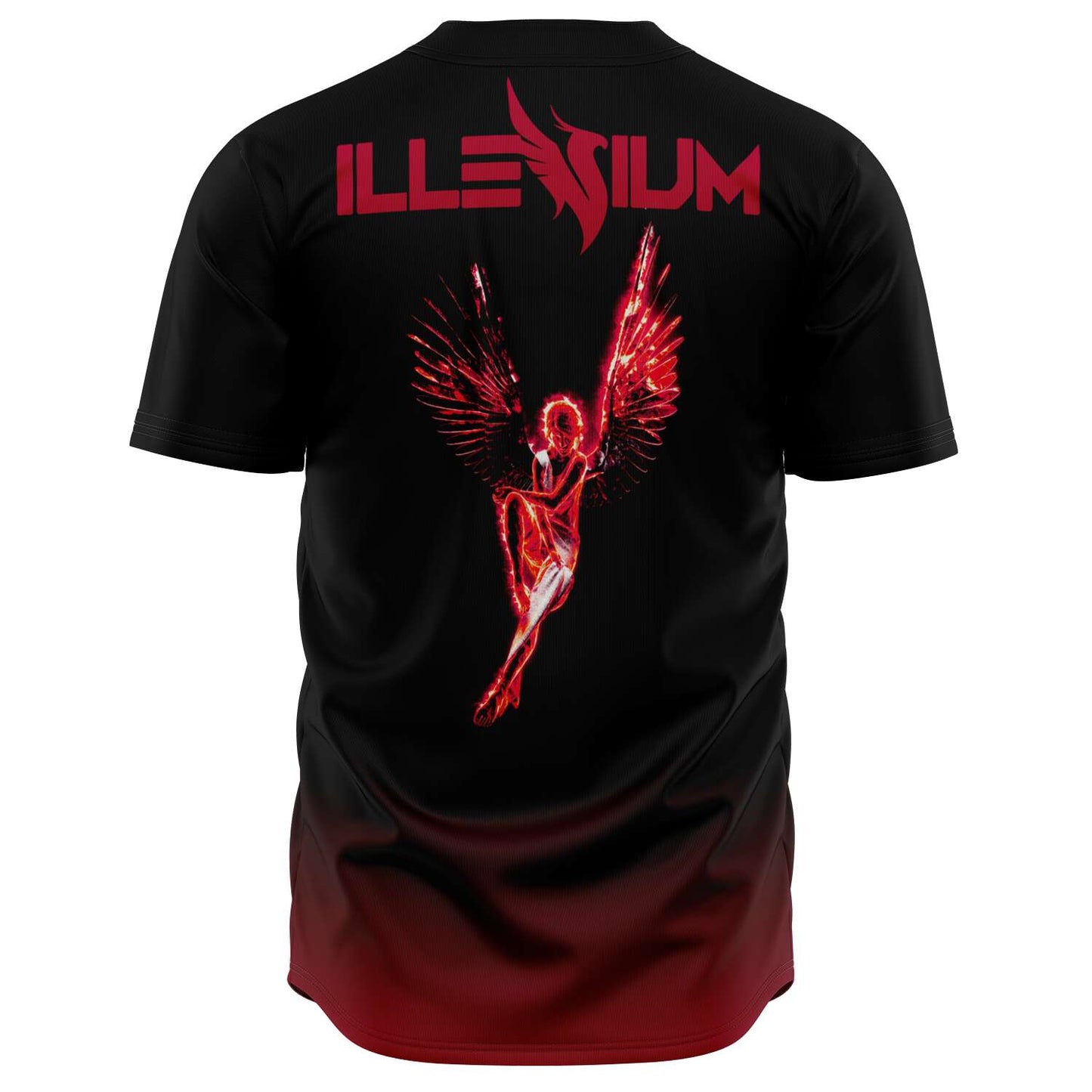 Illenium Black Deep Winged Angel Rave Baseball Jersey