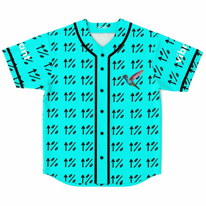 Bright Turquoise Repeating Monogram Rave Baseball Jersey