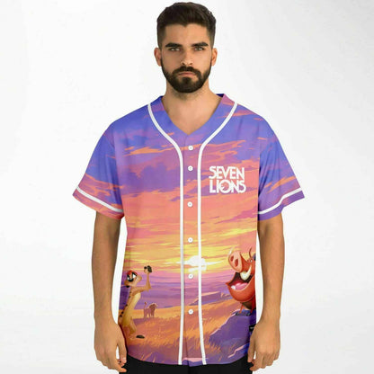 Seven Lions Sunset Palette Lion King Rave Baseball Jersey