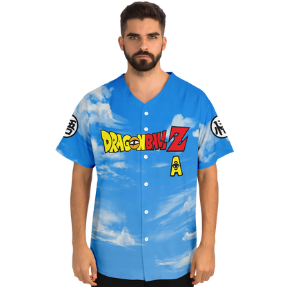 Sky Blue Clouds Rave Baseball Jersey