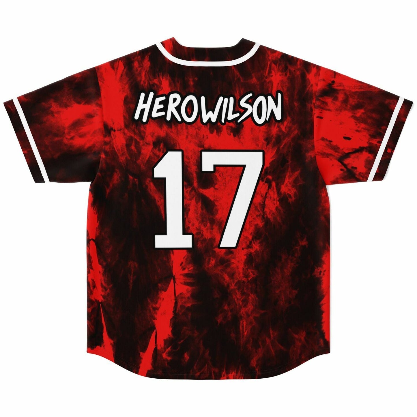 Red Black Roaring Lion Rave Baseball Jersey