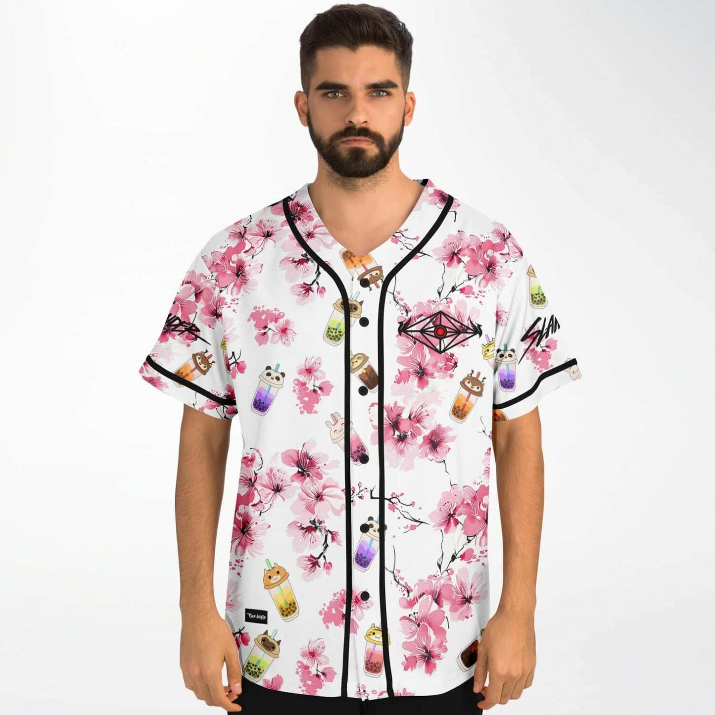 Illenium White Watercolor Sakura Rave Baseball Jersey