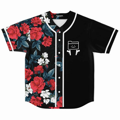 Spooky Signals Black Split Rave Baseball Jersey