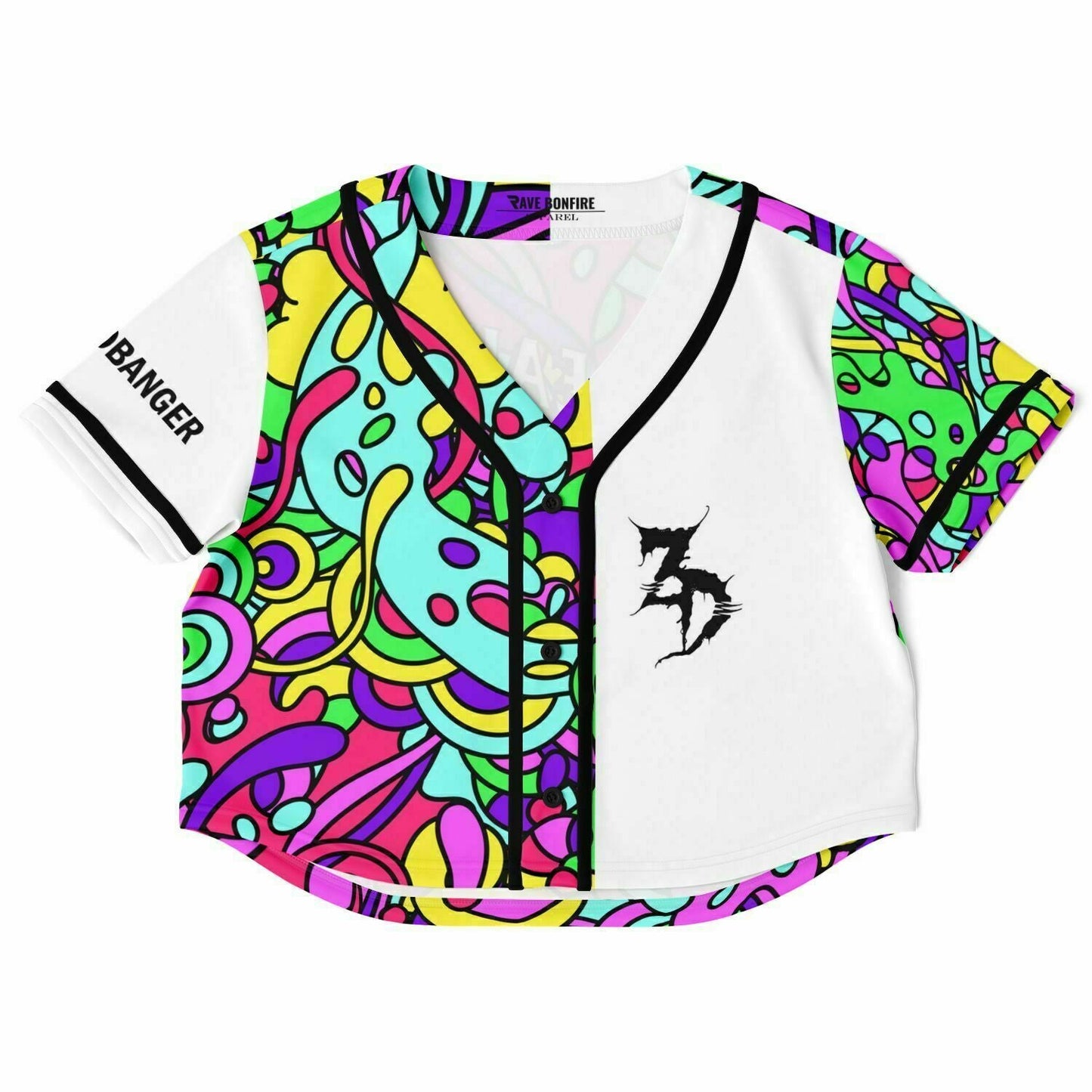 Trippy break my heart and my neck cropped jersey