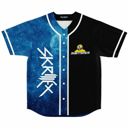 Skrillex Blue Galaxy Split Rave Baseball Jersey