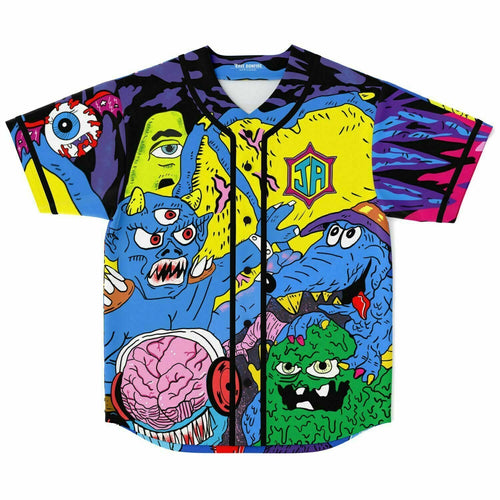 Audiffred Vivid Cartoon Monsters Rave Baseball Jersey