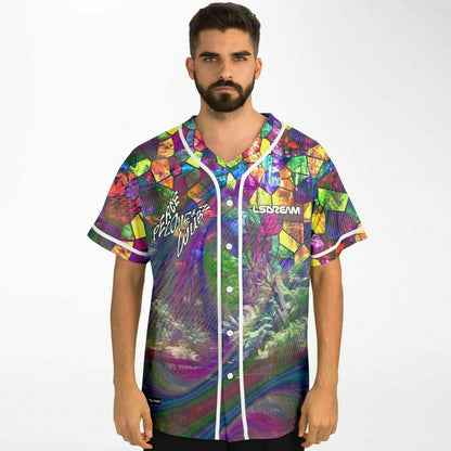 LSDREAM Vivid Rainbow Stained Glass Rave Baseball Jersey