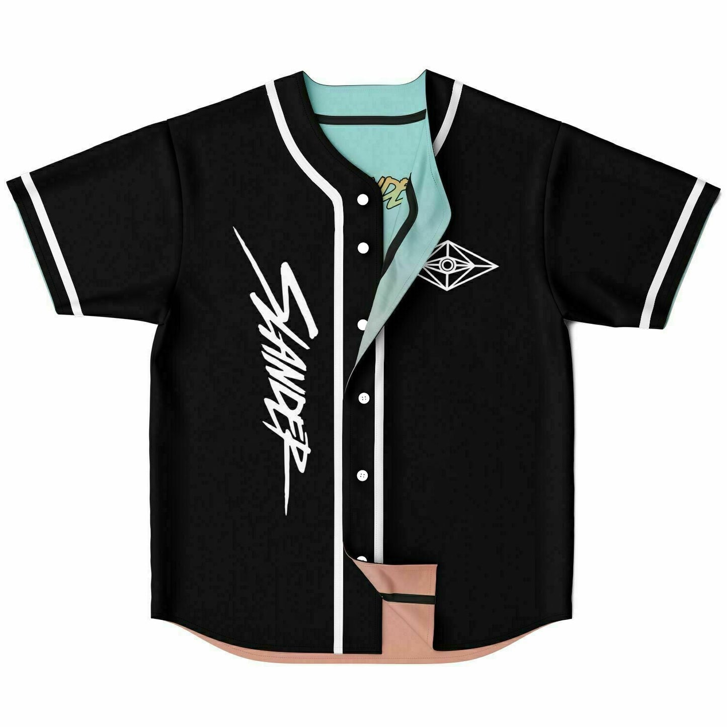 Slander Pastel Butterfly Reversible Baseball Jersey