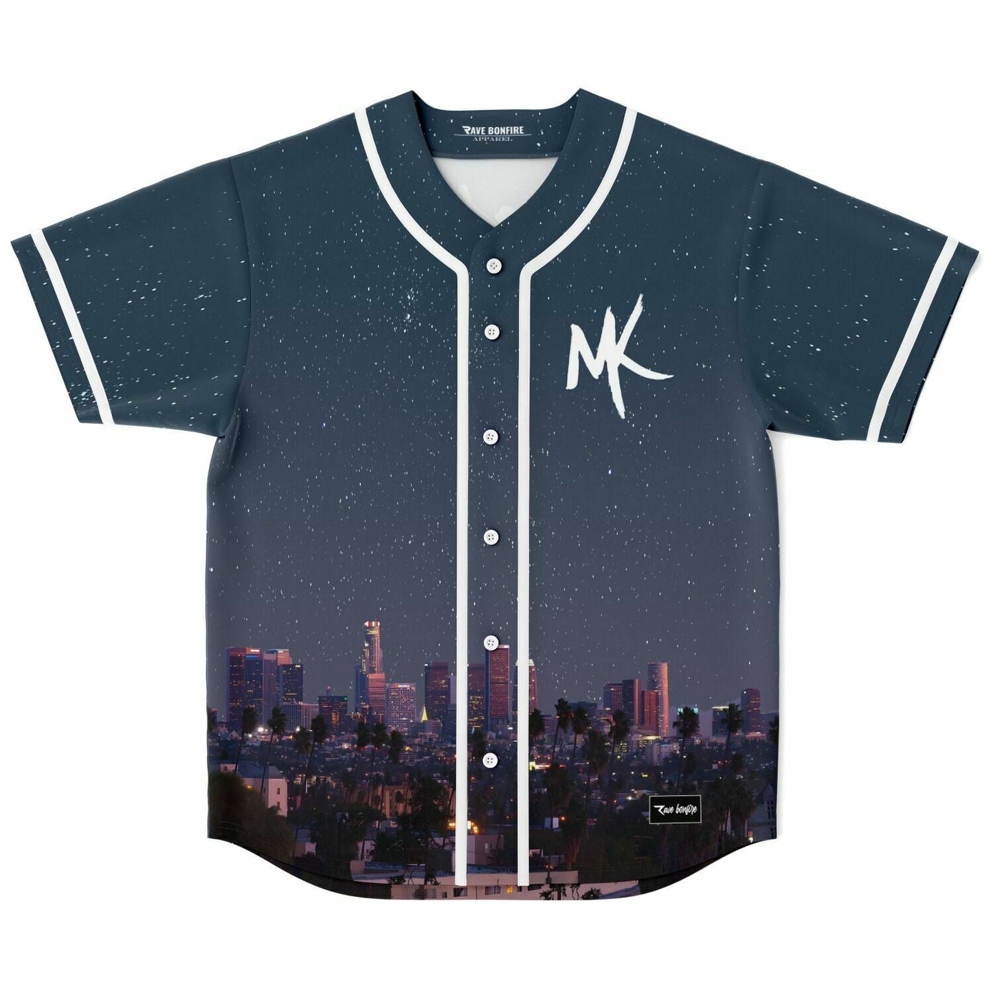 Midnight Kids Navy Starry Night Rave Baseball Jersey