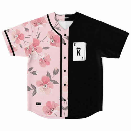 Soft Pink Half Rave Baseball Jersey