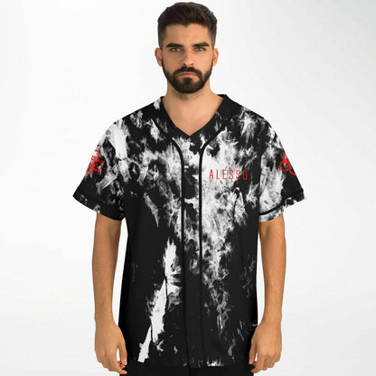 Alesso Black White Marbled Tie Rave Baseball Jersey